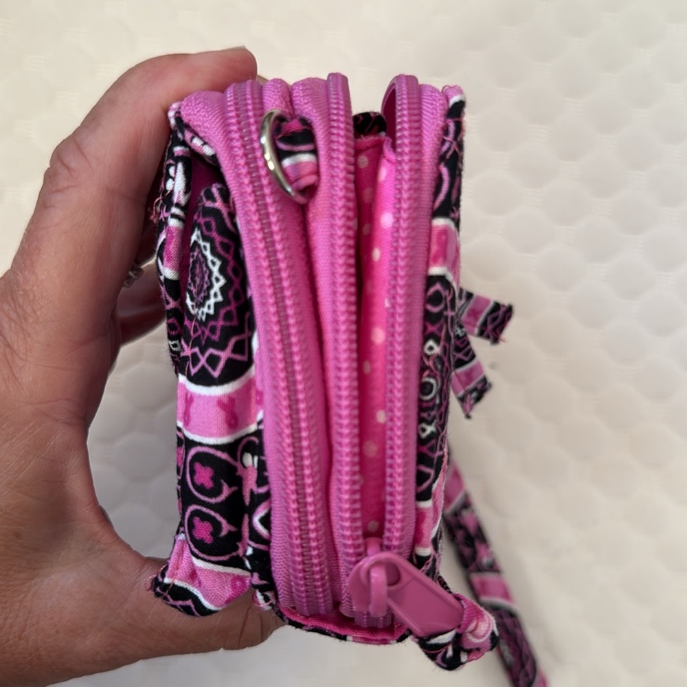 NEW Breast Cancer 2 Zipper- 21 Compartment Wristlet - Picture 12 of 14